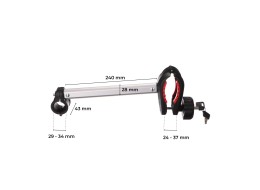 Ramię / uchwyt ramy roweru do bagażnika na hak, długie, długość 24 cm - część zamienna