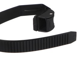 Pasek szybkiego zapięcia do bagażnika rowerowego na hak, długość 38 cm, czarny - część zamienna