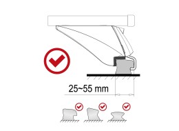 Poprzeczna belka aluminiowa z zamkiem ROOF RACK IN 1, 120 cm, nośność 90 kg