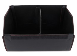 Organizator do bagażnika samochodu CAR COMPACT LEATHER L, 2 przegrody, składany, z pokrywą