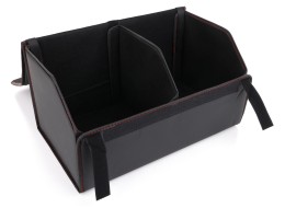 Organizator do bagażnika samochodu CAR COMPACT LEATHER L, 2 przegrody, składany, z pokrywą