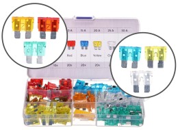 Zestaw samochodowych bezpieczników nożowych MECHANIC FUSE SET 1, 5-30A, 120 szt.