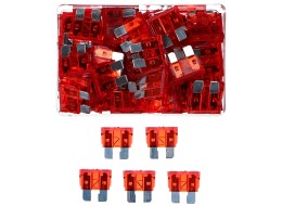 Zestaw nożowych bezpieczników samochodowych MECHANIC FUSE SET 10A, 100 szt.