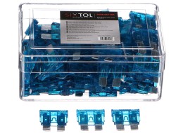 Zestaw nożowych bezpieczników samochodowych MECHANIC FUSE SET 15A, 100 szt.