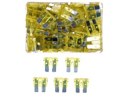 Zestaw nożowych bezpieczników samochodowych MECHANIC FUSE SET 20A, 100 szt.