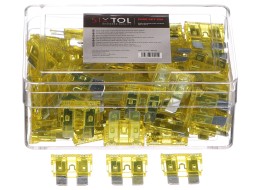 Zestaw nożowych bezpieczników samochodowych MECHANIC FUSE SET 20A, 100 szt.