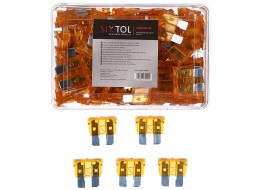 Zestaw nożowych bezpieczników samochodowych MECHANIC FUSE SET 5A, 100 szt.