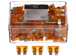 Zestaw nożowych bezpieczników samochodowych MECHANIC FUSE SET 5A, 100 szt.