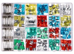 Zestaw bezpieczników nożowych i szklanych MECHANIC FUSE SET 215