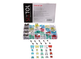 Zestaw bezpieczników nożowych i szklanych MECHANIC FUSE SET 215
