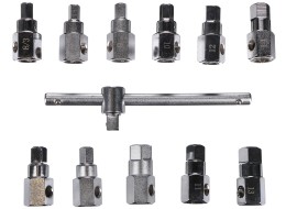 Zestaw do spuszczania oleju MECHANIC OIL DRAIN SET 12, Hex + kwadrat, 12 szt.