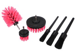 Wielofunkcyjny zestaw narzędzi do czyszczenia i mycia samochodu CAR DETAILING PINK 9, 9 szt.