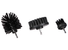 Zestaw szczotek do wiertarki do czyszczenia samochodu CAR DETAILING DRILL BRUSH 3 HARD, 3 szt.