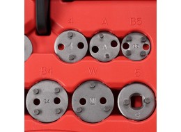 Pneumatyczny przyrząd do wciskania tłoczków hamulcowych MECHANIC BRAKE SET PNEU 23, zestaw 23 szt.