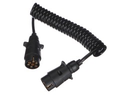 Propojovací spirálový kabel zástrčky tažného zařízení TRAILER CABLE 3, 7-7pin, 3m