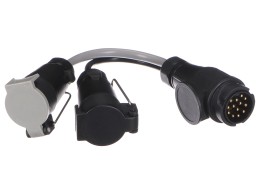 Redukcja wtyczki urządzenia holowniczego TRAILER CABLE 6, z 13pin na 7pin N+S, 35cm