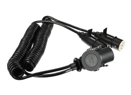 Spiralny adapter połączeniowy z 15-pin na 2×7-pin (S+N) TRAILER CABLE 9, 24V, 3,5m