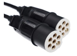 Spiralny kabel połączeniowy 7-pin typ S TRAILER CABLE 10, wtyczka z tworzywa, 24V, 3,5 m