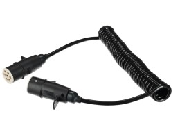 Spiralny kabel połączeniowy 7-pin typ S TRAILER CABLE 10, wtyczka z tworzywa, 24V, 3,5 m