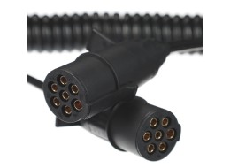 Spiralny kabel połączeniowy 7-pin typ N TRAILER CABLE 11, wtyczka z tworzywa, 24V, 3,5 m