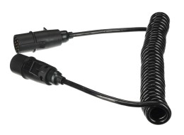 Spiralny kabel połączeniowy 7-pin typ N TRAILER CABLE 11, wtyczka z tworzywa, 24V, 3,5 m