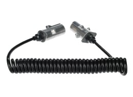 Spiralny kabel połączeniowy 7-pin typ S TRAILER CABLE 12, wtyczka metalowa, 24V, 3,5 m