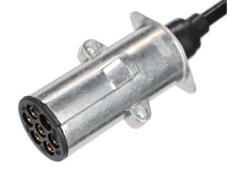 Spiralny kabel połączeniowy 7-pin typ N TRAILER CABLE 13, metalowa wtyczka, 24V, 3,5m