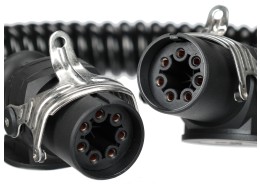 Spiralny przewód EBS 7pin TRAILER CABLE 14, 24V, 3,5 m