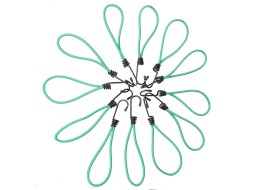 Zestaw gum mocujących z metalowym haczykiem CARGO CORD SET 1, 21cm, 12 szt.