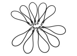 Zestaw gum mocujących z plastikowym haczykiem CARGO CORD SET 2, 20cm, 10 szt.