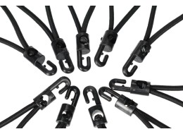 Zestaw gum mocujących z plastikowym haczykiem CARGO CORD SET 2, 20cm, 10 szt.