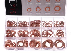 Zestaw miedzianych pierścieni uszczelniających MECHANIC RING SET 2, M5–M20, 300 szt.