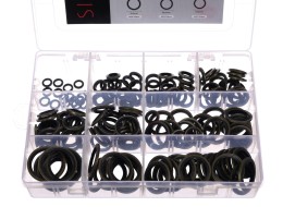 Zestaw pierścieni uszczelniających z NBR i stali MECHANIC RING SET 3, M6–M24, 180 szt.