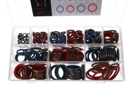 Zestaw uszczelek hydraulicznych z gumowym kołnierzem MECHANIC RING SET 4, 245 szt.