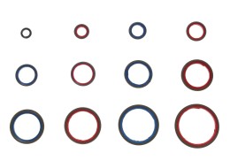 Zestaw uszczelek hydraulicznych z gumowym kołnierzem MECHANIC RING SET 4, 245 szt.