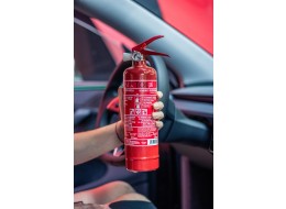 Gaśnica proszkowa FIRE STOP 1 kg, ABC, całometalowa, wraz z metalowym uchwytem