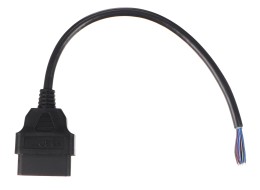 Przedłużacz OBD-II żeński z 16 pinami zakończony 30 cm przewodami MECHANIC CABLE 27