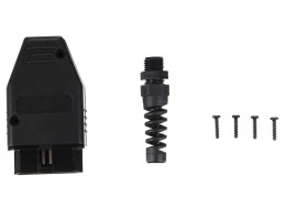 Zástrčka OBD-II s 16 piny pro montáž vlastního kabelu MECHANIC CABLE 29, černá