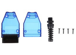 Zástrčka OBD-II s 16 piny pro montáž vlastního kabelu MECHANIC CABLE 31, modrá