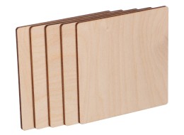 Drewniane płytki CREATIVE WOOD SET 5, 10 x 10 cm