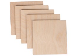 Drewniane płytki CREATIVE WOOD SET 5, 10 x 10 cm