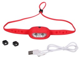 Czołówka z gumowym paskiem HEADLAMP STAR, 120 lm, LED, USB