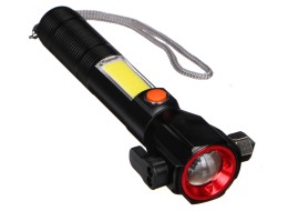 Latarka samochodowa bezpieczeństwa z magnesem CAR LAMP SAFETY, 300 lm, COB LED, USB