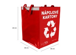 Torby na segregowane odpady SORT EASY 4 CARTON, 30x30x40cm, 4x36l, 4 szt.