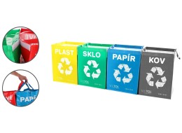 Torby na segregowane odpady SORT EASY 4 METAL, 30x30x40cm, 4x36l, 4 szt.