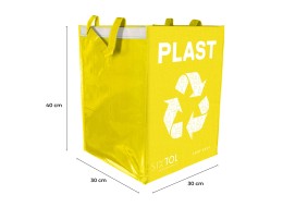 Torba na segregowane odpady SORT EASY PLASTIC, 30x30x40cm, 36l