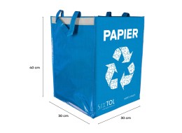 Torba do segregacji odpadów SORT EASY PAPIER, 30x30x40 cm, 36 l