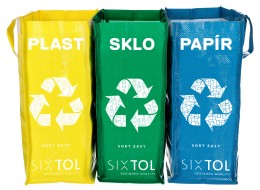 Torby na segregowane odpady SORT EASY 3 SLIM, 18x30x40 cm, 3 x 22 l, 3 szt