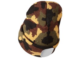 Czapka z czołówką 180lm, ładowalna, USB, rozmiar uniwersalny, bawełna/PE, maskująca