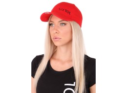 Czapka z daszkiem z oświetleniem LED B-CAP 25lm, ładowalna, USB, uniwersalny rozmiar, czerwona